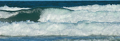 Ocean Waves Crashing Near Shore